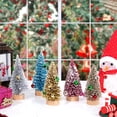 thumbnail image 4 of Mini árboles de Navidad Yookat, 12 unidades con base de madera, 10 cm, 12 colores, 4 of 7