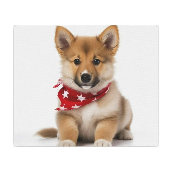 DistinctInk Mouse Pad - 1/4" Foam Rubber - Icelandic Sheepdog Puppy