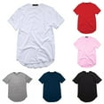 thumbnail image 4 of CENL Men Fashion Extended Long Line T-shirt Hip Hop Streetwear Punk Short Sleeve Tops, 4 of 7