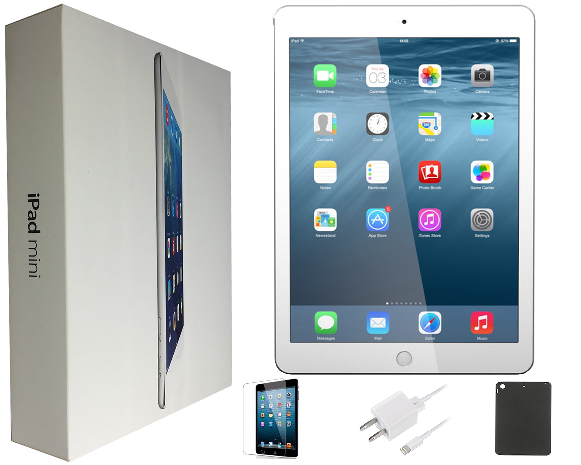 Apple iPad Mini 2 16 GB Space Gray Wi-Fi Only Bundle: Tempered 