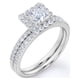 thumbnail image 3 of JeenMata Anillo de Compromiso Solitario de Moissanita de Corte Princesa de 1,5 Quilates en Oro Blanco de 10 K, 3 of 6