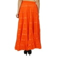 thumbnail image 2 of Maxi Beach Wear Cotton Skirt Long Boho Hippie Lace Women Wear, 2 of 3