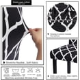 thumbnail image 2 of Dining Room Chair Covers Set of 4, Washable Kitchen Seat Protector, Removable Printed Stretchable Parsons Chair Slipcover for Room, Office, Hotel, Ceremony(03# Black), 2 of 6