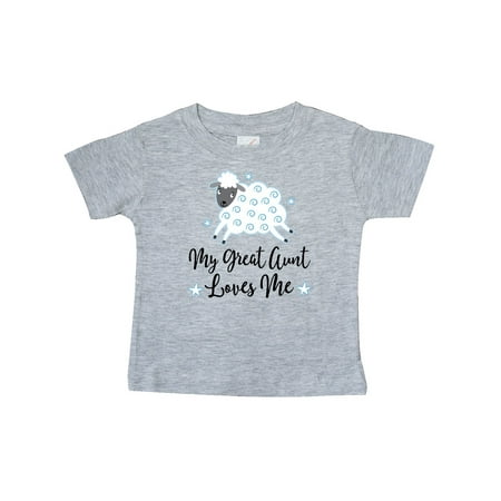 

Inktastic My Great Aunt Loves Me Lamb Gift Baby Boy or Baby Girl T-Shirt