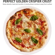 12 Round Pizza Stones, Cordierite, White