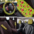 thumbnail image 4 of Uorisanigo Cute Ladybugs 14 Pack Cars Seat Covers Car Steering Wheel Cover and Headrest Cover Auto Console Cover Cars Seat Belt Pad Cover and Keychain Soft Comfortable Fit for Car SUV, 4 of 6