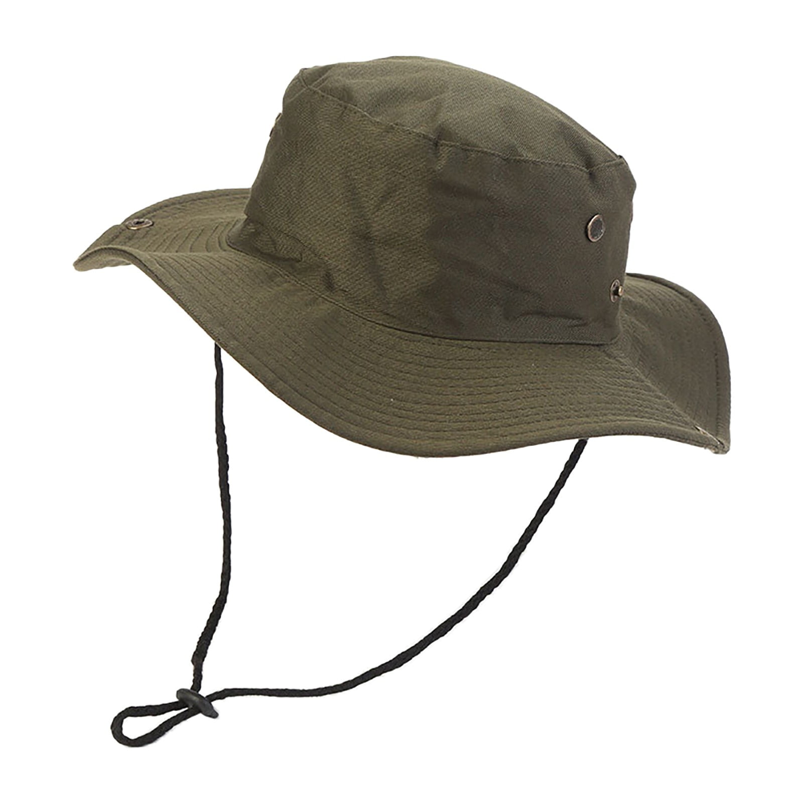 MANHUJI Boonie Hat Wide Brim Hiking Fishing Bucket Hats Cotton Sun For Men Women Outdoor Activities Beach Hats For Men (Green One Size)