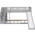 thumbnail image 6 of Twin over Twin Bunk Bed with Slide, Stairs & Storage Drawers, Solid Wood Loft Bed Frame with Guardrails, Space Saving Furniture for Modern Bedrooms, 6 of 9