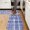 Blue and White Checkered Pattern, variant on Yellow and Black Checkered Pattern 2 Piece Flannel Kitchen Floor Mat Set, Kitchen Runner Rug Set Wear Resistant Gift Ideas for Kitchen Entryway Bathroom