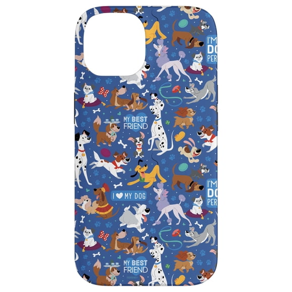 Funda de teléfono Disney Dogs I Love My Dog Blue para iPhone 14