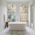 thumbnail image 4 of Beige Beach Coastal Kitchen Curtain for Berdoom Living Room Cafe 72" Length, Summer Nautical Coral Shell Botanical Vintage Tiers Curtains Light Filtering Drapes Window Treatment 2 Panels 52"Wx72"L, 4 of 8