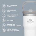 thumbnail image 4 of Stanley Gobelet en Acier Inoxydable IceFlow - Bouteille d'Eau Isolée sous Vide pour Maison, Bureau Ou Voiture Gobelet Réutilisable avec Paille Résistant aux Fuites Flip Froid pendant 12 Heures Ou Glacé pendant 2 Jours, Iris, 20 oz / 0.59 L, 4 of 7