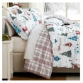 thumbnail image 2 of Full/Queen Size Christmas Comforter Set w/2 Pillow Shams, Reversible Holiday Bedding Set 2-Sided, Queen/Full Comforter Set, Reindeer - Winter Wonderland Print, 2 of 9