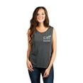 thumbnail image 2 of Cat Mom Women's Fashion Sleeveless Muscle Tank Top Tee Charcoal Grey 2X-Large, 2 of 4
