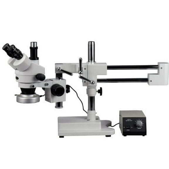 AmScope 3.5X-90X Trinocular Zoom Stereo Microscope w/ Heavy-duty Metal 80-LED Ring Light New