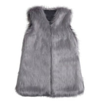 Baqcunre Vest For Women Womens Sleeveless Wool Blend Solid Winter Loose Vest Coat Outwear Fall Outfits For Women Winter Coats For Women Grey S