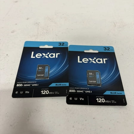 Lexar 32Gb High-Performance 800X Uhs-I Sdhc Memory Card Blue Series - (2-Pack)