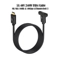 thumbnail image 2 of 2m USB 4.0 Type-C Male to Female Extension Cable with Panel Mount 240W 8K 40Gbps Data Extender Cord, 2 of 5