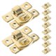 thumbnail image 4 of Small Hasp Latch 20Pcs Yellow Durable Zinc Alloy Jewelry Box Buckle for Home Use, 4 of 5