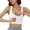 White, variant on huanledash Wide Shoulder Straps Racerback Pads Push Up Shockproof Sport Bra Women Front Zipper Full Cup Yoga Brassiere