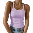thumbnail image 1 of Artfish Women's Sleeveless Tank Top Form Fitting Scoop Neck Ribbed Knit Basic Cami Shirts, 1 of 7