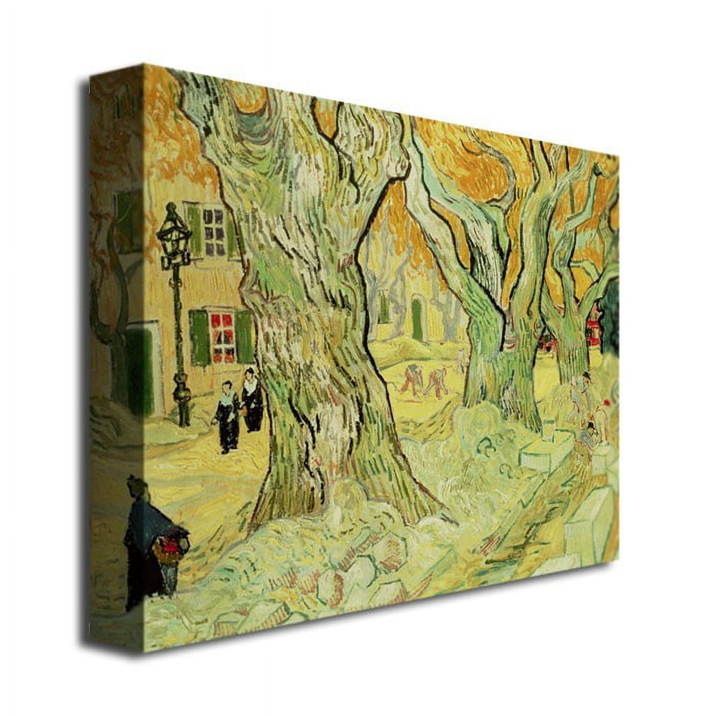 Trademark Fine Art "The Road Menders, 1889" Canvas Wall Art by Vincent van Gogh