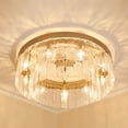thumbnail image 3 of Ciara 9-Light Semi-Flush in Peruvian Silver with Hammered Water Glass, 3 of 7