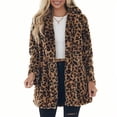 thumbnail image 6 of Women's Faux Fur Jackets Autumn Winter Leopard Coats Loose Fur Coat with Pockets, 6 of 9