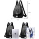 thumbnail image 2 of Asge Mochila de las señoras Moda PU Sling Mochila Antirrobo Mochila Hombro Bolsa Pequeña Mochila Casual Señoras Mochila de Viaje (Negro) Asge Una textura clara y natural, suave y resistente., 2 of 6