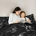 thumbnail image 4 of jejeloiu Wildlife Dino 7-Piece Twin Bedding Sets,Jungle Dinosaur Bedding Comforter Set,Black White Sheet Sets For Boys Girl,Microfiber Bedroom Decor Reversible, 4 of 8