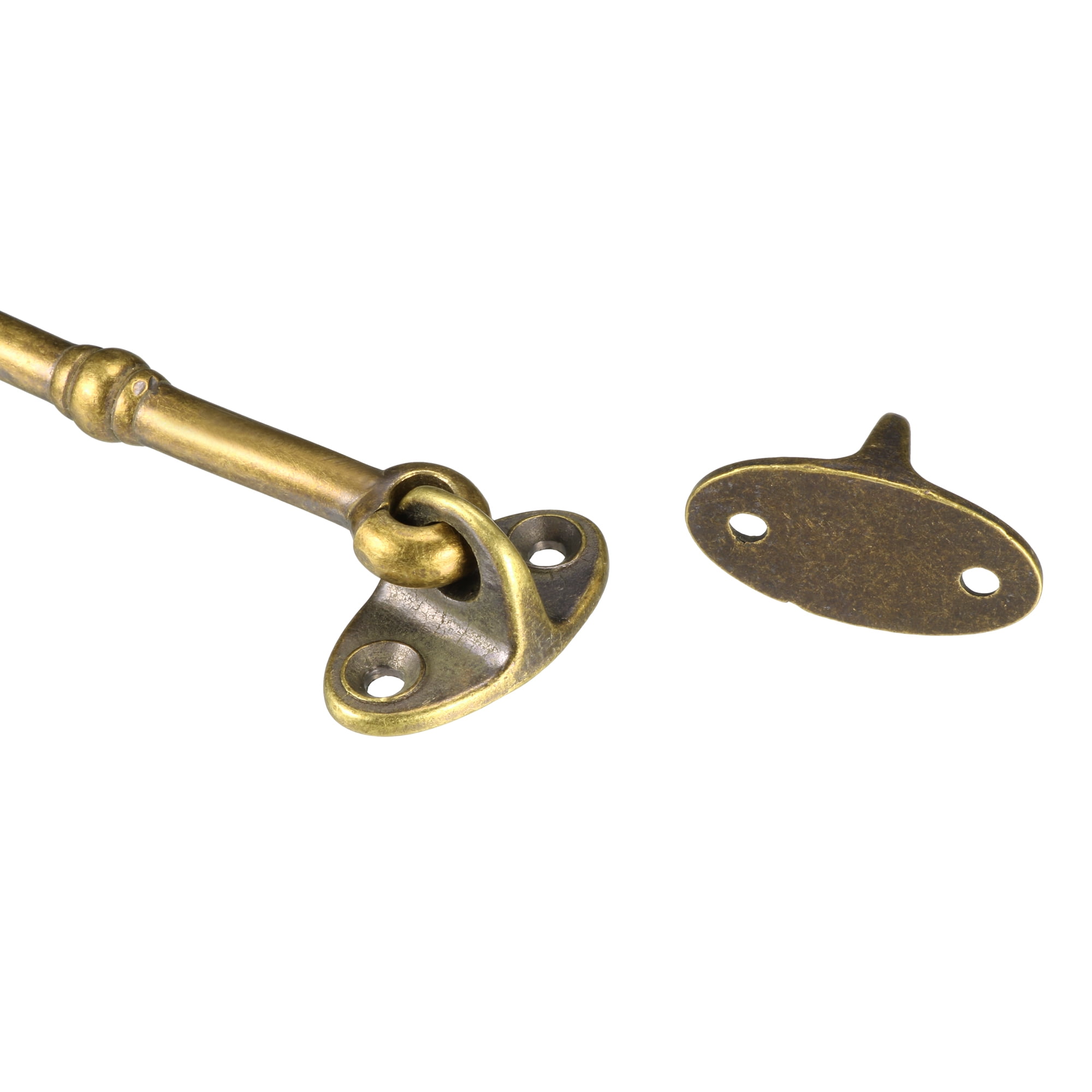 4"/5"/6" Brass Cabin Hooks Eye Latch Door Gate Swivel Window Hook Antique Bronze