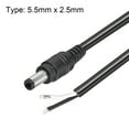 thumbnail image 2 of Uxcell DC Power 5.5mm x 2.5mm 10A 18AWG,Barrel Male Plug Connector Pigtail 11.81" Length Black, 2 of 3