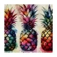 thumbnail image 4 of Awypu Ink Painting Fresh Color Fruit Pineapples Square Table Cover with Elastic Edge 100% Polyester Fiber 46*46, 4 of 8