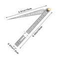 thumbnail image 2 of Taper Gauge Wedge Feeler Gauge Hole Gap Ruler Stainless Steel Welding Test Hole Inspection Tool, 2 of 5