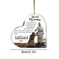 thumbnail image 3 of Feledorashia Personalized Acrylic Christmas Ornaments - 3.15" Heart Holiday Tree Pendants, Nativity Scene Hanging Decor, Christmas Tree Decorations, Religion Gift for Family and Friends, 3 of 5