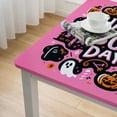 thumbnail image 4 of Halloween Happy Boo Day Bay Shower Tablecloth Decoration,Plastic Pink Black Orange Ghost Pumpkin Rectangle Table Cover for Kids Girls Halloween Birthday Baby Shower Party Supplies, 4 of 7