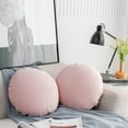 thumbnail image 4 of Set of 2 Solid Color Round Throw Pillow Sham, Round Pillow Covers for Home Decoration, Soft Warm Velvet Pillow Case (Dark Green), 4 of 10