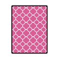 thumbnail image 1 of RYLABLUE Pink Background Quatrefoil Fleece Blanket Throws 58x80 inches, 1 of 3