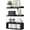 Black, variant on Floating Shelves for Wall with Cube Shelf, Wall Shelves with Metal Rail for Bathroom Decor, Bathroom Organizers and Storage, Over Toilet Shelves for Toilet Paper-Black