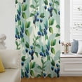 thumbnail image 5 of Blueberry Botanical Sheer Curtains 54 Inches Long, Green Spring Leaves Branches Light Filering Curtains, Breathable Simi Curtain Privacy Drapes for Kitchen Bathroom Lightweight Small Window Treatment, 5 of 9
