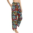 thumbnail image 2 of Uemuo Geometry Pattern Women's Wide Leg Palazzo Lounge Pants with Pockets Light Weight Loose Comfy Casual Pajama Pants-X-Large, 2 of 9