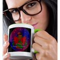 thumbnail image 2 of 3drose, African-american Christmas Angel Baby Girl Praying with Let There Be Peace on Earth Text, 11oz Two-tone Green Mug, 2 of 6