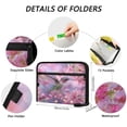 thumbnail image 3 of Accordion File Organizer with Zip Closure 13 Pockets Expanding File Folder Letter A4 Paper Document Organizer for Home Office Beautiful Pink Hummingbird, 3 of 7