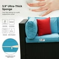thumbnail image 6 of 5 PCS Patio Furniture Set, Outdoor Conversation Set, PE Rattan Wicker Sectional Sofa Set, Wicker Couch Set with Cushions & Coffee Table, Sectional Furniture for Patio Lawn Poolside, 6 of 9