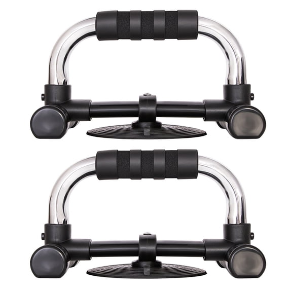 FELTECHELECTR Strength Training Bars for Floor, 1 Pair Black Calisthenics Bars, 9.1x5.9x5.5 Inch Workout Equipment