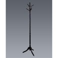 thumbnail image 2 of Benzara BM157890 Sturdy Wooden Twist Hall Tree Coat Rack, Dark Brown, 2 of 2