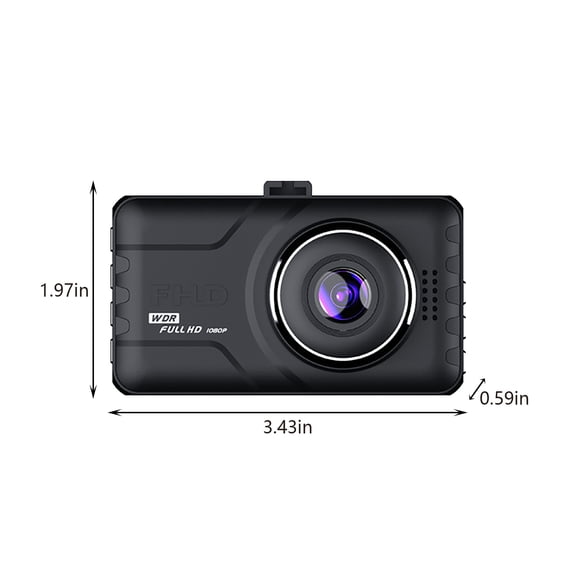 Momihoom Metal 3-Inch Driving Recorder with Gravity Sensor, 140° Wide Angle, and 1080P HD