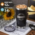 thumbnail image 4 of Grandpa Gift - 20 OZ Tumblers Fathers Day Grandpa Gift for Grandfather, Men from Granddaughter, Grandson, Grandkids - Best Grandpa Ever Birthday Gifts Funny Presents Boxed Insulated Cups, 4 of 6