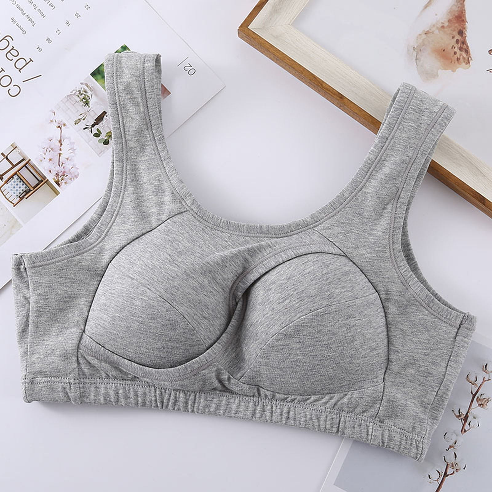 Samickarr Clearance items!Plus Size Bras For Women Comfort Wirefree Shaper  Bra No Underwire Full Coverage Minimizer Bras Breathable Sleep Yoga Bra