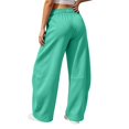 thumbnail image 6 of Womens Barrel Sweatpants, Baggy Wide Leg Lounge Pants Drawstring Elastic Waist Soft, 6 of 7